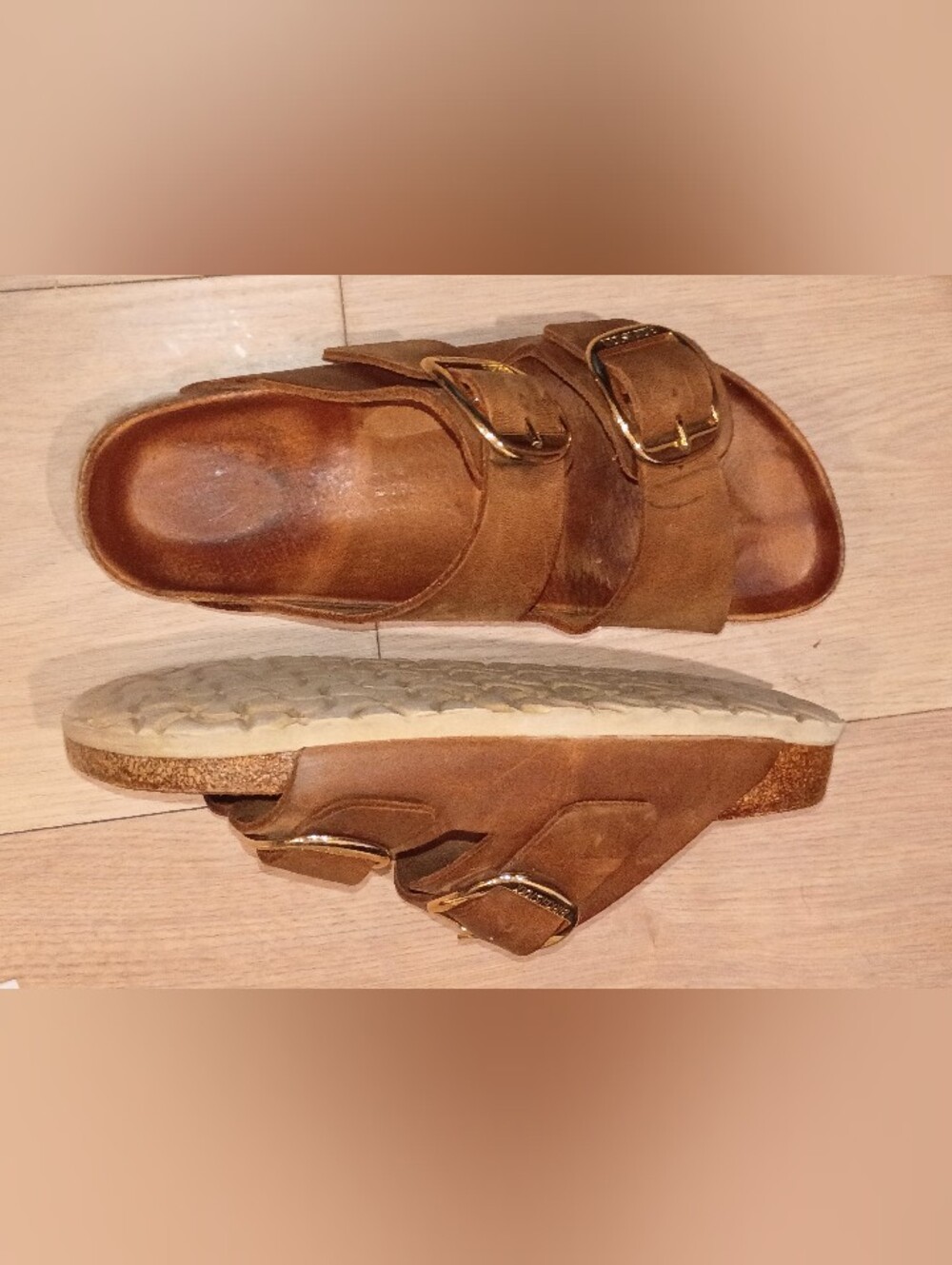 Birkenstock Arizona Big Buckle Slide Sandals in Cognac EU39 - Picture 4 of 7